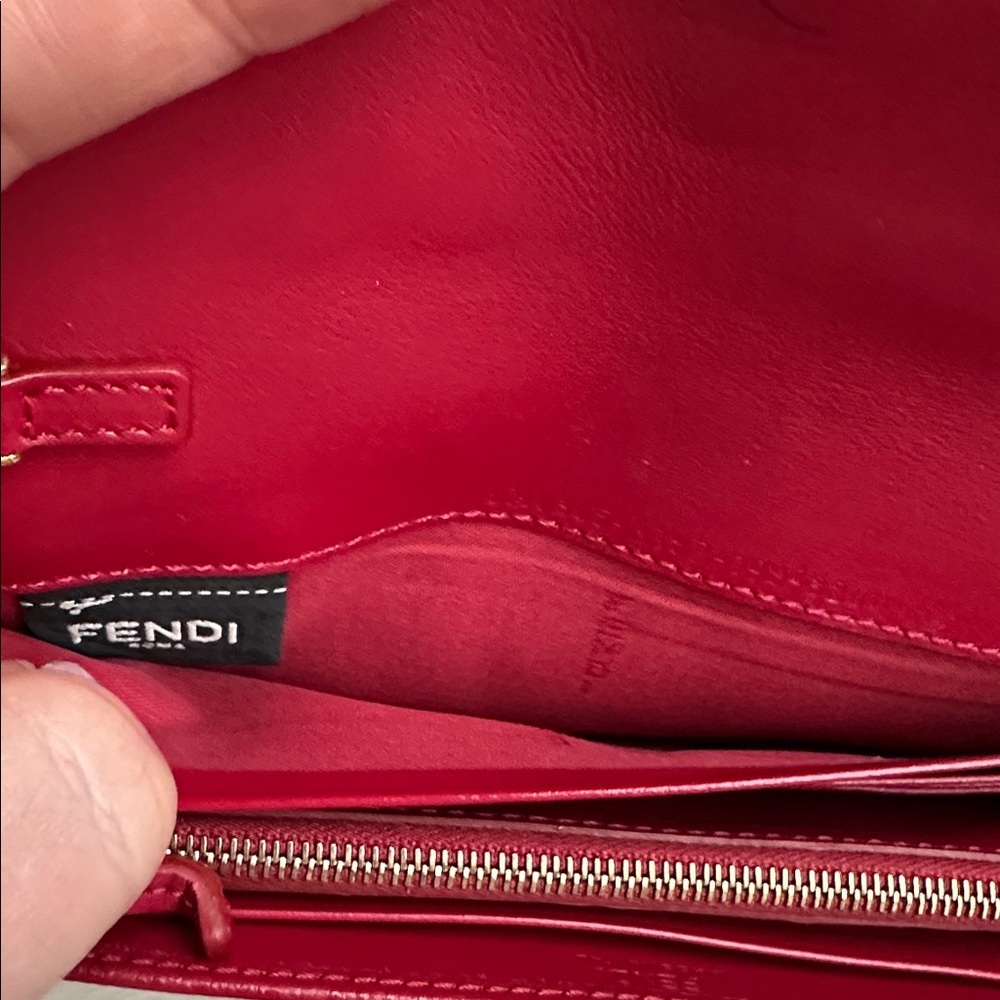 fendi f is fendi continental wallet Elegant Red Leather Wallet - Picture 9 of 14